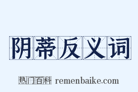 阴蒂反义词是什么意思的图片